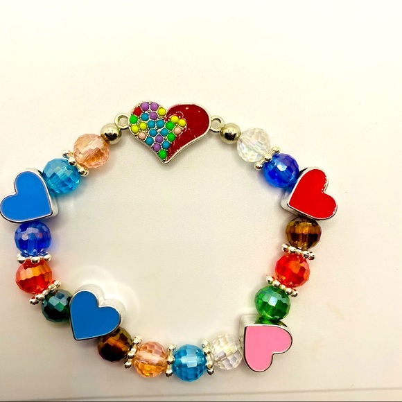 Bracelet Hearts  Beads and Enamel Hearts! - Picture 7 of 11